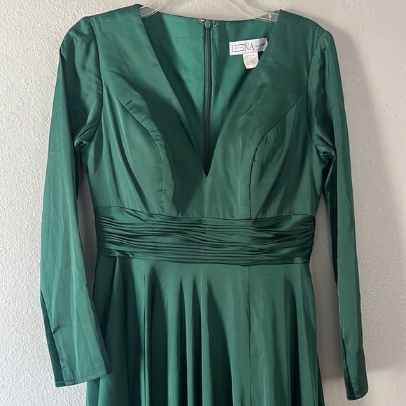 Mac Duggal 55245 LONG SLEEVE RUCHED WAIST A-LINE GOWN NWOT - Picture 11 of 17